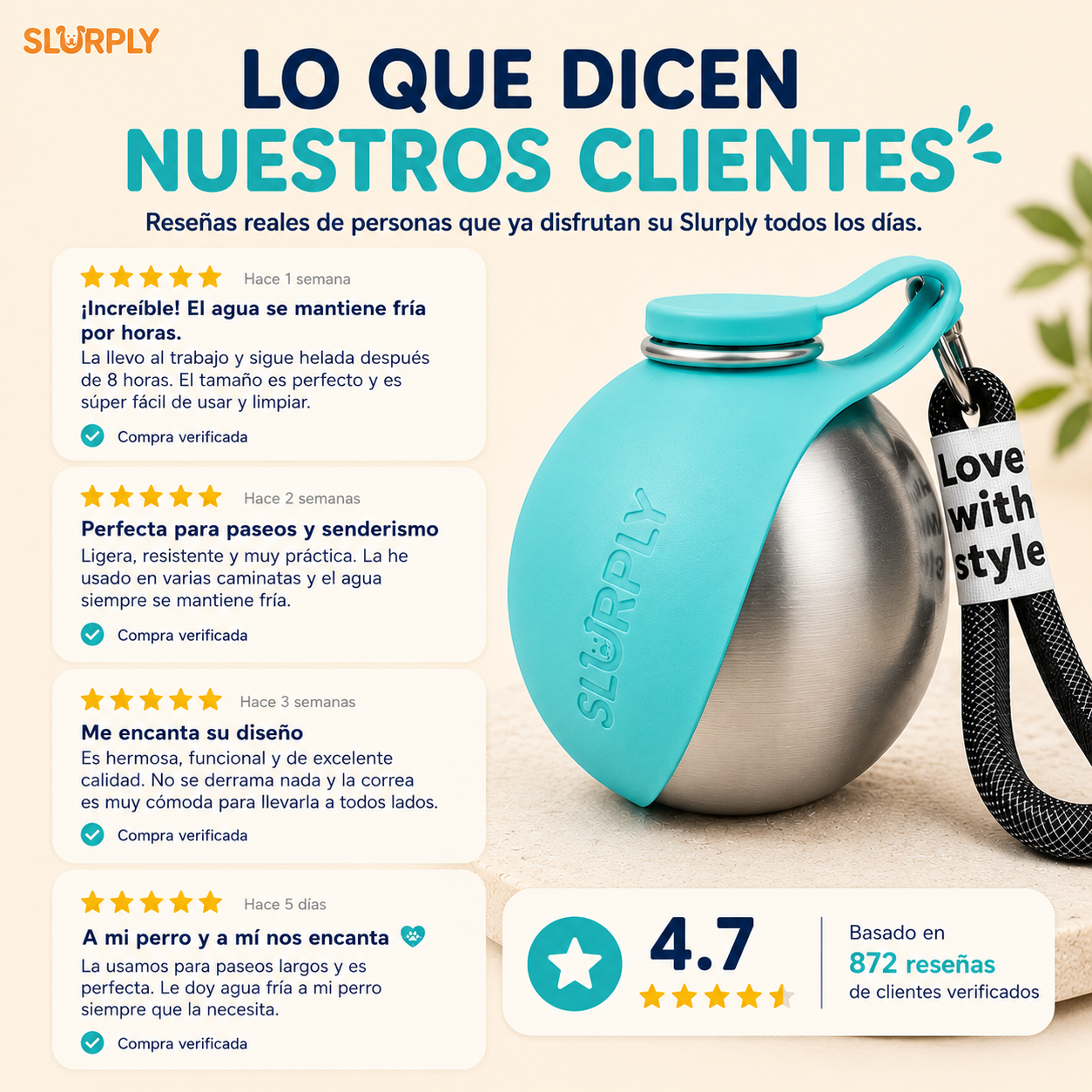 Slurply™ 2 en 1 - Botella de Agua & comedero para mascotas